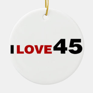 I Liebe 45 Keramik Ornament