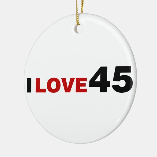 I Liebe 45 Keramik Ornament (Links)