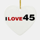 I Liebe 45 Keramik Ornament (Vorne)