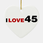 I Liebe 45 Keramik Ornament (Hinten)