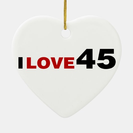 I Liebe 45 Keramik Ornament (Hinten)