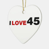 I Liebe 45 Keramik Ornament (Links)
