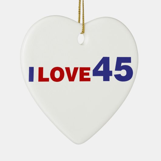 I Liebe 45 Keramik Ornament (Rechts)