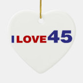 I Liebe 45 Keramik Ornament (Hinten)