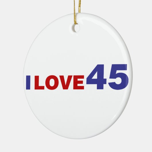 I Liebe 45 Keramik Ornament (Links)