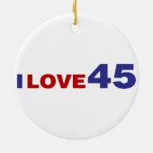 I Liebe 45 Keramik Ornament (Hinten)