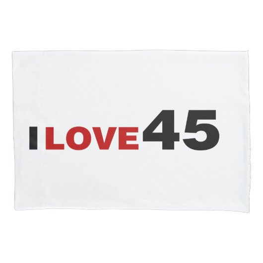 I Liebe 45 Kissenbezug (Vorderseite)