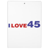 I Liebe 45 Klemmbrett (Rückseite)