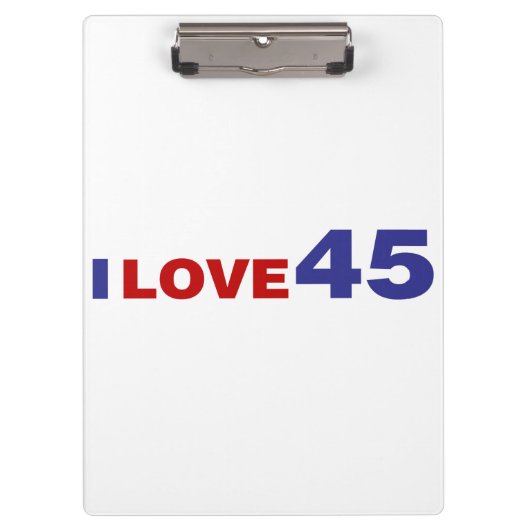 I Liebe 45 Klemmbrett (Vorderseite)