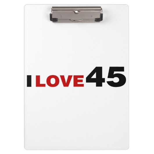 I Liebe 45 Klemmbrett (Vorderseite)