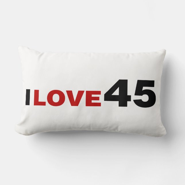 I Liebe 45 Lendenkissen (Vorderseite)