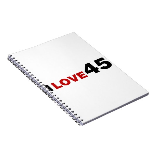 I Liebe 45 Notizblock (Rechte Seite)