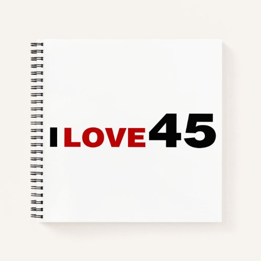I Liebe 45 Notizblock (Vorderseite)