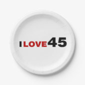 I Liebe 45 Pappteller (Vorderseite)