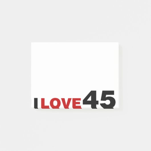 I Liebe 45 Post-it Klebezettel (Vorderseite)