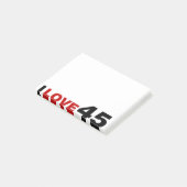 I Liebe 45 Post-it Klebezettel (angewinkelt)