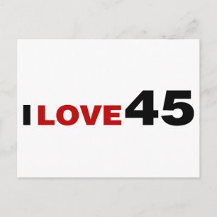 I Liebe 45 Postkarte