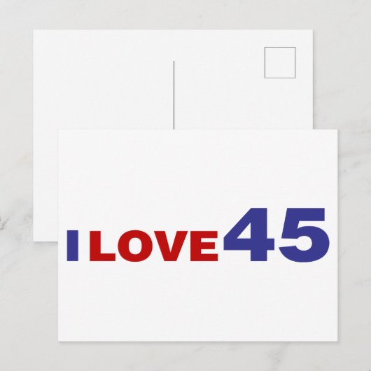 I Liebe 45 Postkarte (Vorne/Hinten)