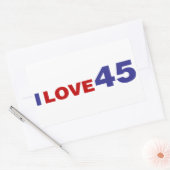 I Liebe 45 Rechteckiger Aufkleber (Umschlag)