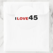 I Liebe 45 Runder Aufkleber (Tasche)