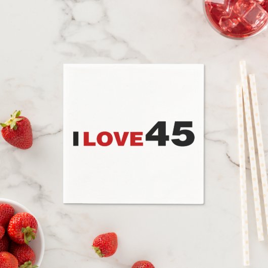 I Liebe 45 Serviette (Beispiel)