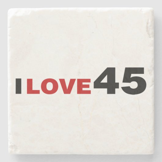 I Liebe 45 Steinuntersetzer (Vorderseite)
