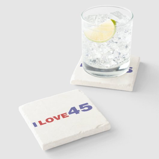 I Liebe 45 Steinuntersetzer (Seitenansicht)