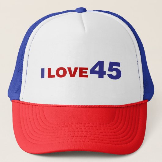 I Liebe 45 Truckerkappe (Vorderseite)