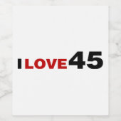 I Liebe 45 Weinetikett (Einzelnes Label)