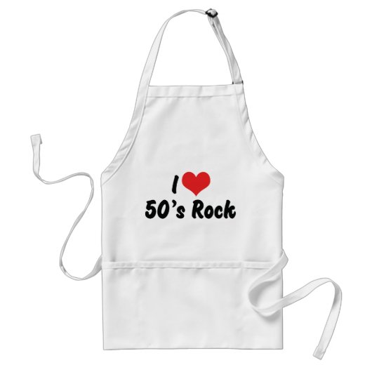 I Liebe 50er Rock Music Schürze (Vorne)