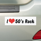 I Liebe 50's Rock'n Roll Autoaufkleber (Auf Auto)
