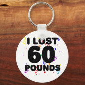 I Liebe 60 Pfund Party Schlüsselanhänger (Vorderseite)