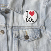 I Liebe-60er Vintage u. Retro Entwürfe! Button (Beispiel)