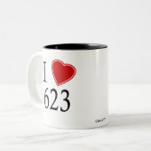 I Liebe 623 Phoenix Zweifarbige Tasse (Vorderseite Links)