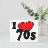 I Liebe 70er Postkarte (Stehend Vorderseite)