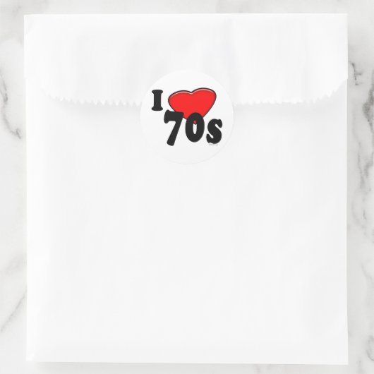 I Liebe 70er Sticker (Tasche)