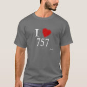 I Liebe 757 Virginia Beach T-Shirt (Vorderseite)