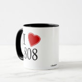 I Liebe 808 Honolulu Tasse (Vorderseite Links)