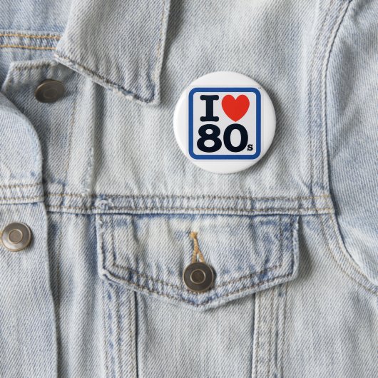 I LIEBE 80ER ABZEICHEN BUTTON (Beispiel)