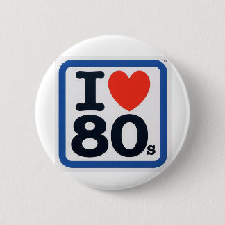 I LIEBE 80ER ABZEICHEN BUTTON