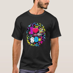 I Liebe 80er Herzfarbe Vintag Retro-Party T-Shirt