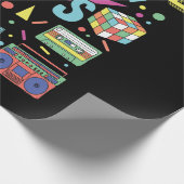 I Liebe 80er Kleidung für Frauen und Männer Party Geschenkpapier (Ecke)