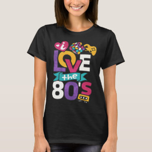 I Liebe 80er Kleidung für Frauen und Männer Party T-Shirt