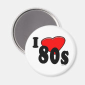 I Liebe 80er Magnet (Vorderseite/Rückseite)