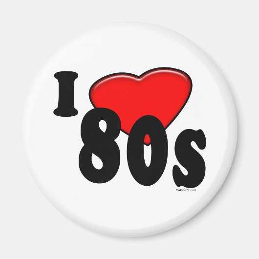 I Liebe 80er Magnet (Vorne)