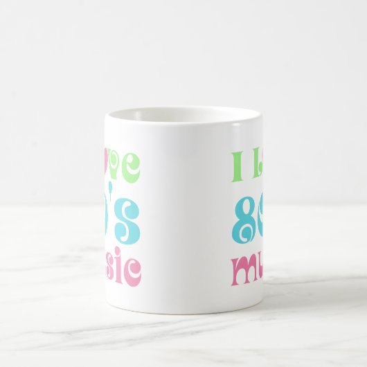 I Liebe-80er Musik Kaffeetasse (Mittel)