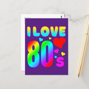 I LIEBE 80ER POSTKARTE