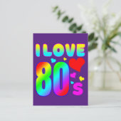 I LIEBE 80ER POSTKARTE (Stehend Vorderseite)