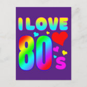 I LIEBE 80ER POSTKARTE (Vorderseite)