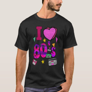 I Liebe 80er Retro Vintag Achtzigerjahre Stil 1980 T-Shirt